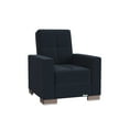 thumbnail image 1 of Dark Blue Chenille Upholstered Armchair With Storage Compartment - For Practicality Options To Maximize Space, 1 of 5