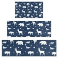thumbnail image 1 of Dark Blue Christmas Animal Pattern Kitchen Rugs Sets Of 3,Kitchen Runner Rugs Non Skid Washable,Decorative Kitchen Floor Mats for Kitchen,Sink,Laundry,17"x30"+ 17"x47" + 17"x59", 1 of 6