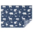 thumbnail image 1 of Dark Blue Christmas Animal Pattern Rectangle Tablecloth 60"x84",Waterproof Polyester Rectangle Table Cloth, Wipeable Spillproof Polyester Tablecloth for Dining, Camping, Indoor and Outdoor, 1 of 5