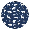 thumbnail image 1 of Dark Blue Christmas Animal Pattern Round Fitted Tablecloth with Elastic Edge,Dining Table Cover Waterproof,Outdoor Round Tablecloth for Camping,Dining,Indoor and Outdoor, 1 of 7