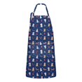 thumbnail image 1 of Dark Blue Christmas Dog and Snowman Apron-Garden Aprons for Women with Pockets-Cotton Linen Waterproof Kitchen Cooking Gardening Aprons Adjustable for Kitchen,Cooking,BBQ and Salon 32"x27", 1 of 7