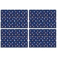 thumbnail image 1 of Dark Blue Christmas Dog and Snowman Pattern Summer Placemats Table Placemats Set Of 4-Linen Kitchen Washable Placemats Table Mats 11.8"x17.7" Non-Slip Heat Resistant, 1 of 6