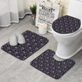 thumbnail image 1 of Dark Blue Christmas Nutcracker Pattern Bathroom Rugs Sets 3 Piece,Toilet Cover Set,Absorbent Non Slip Bathroom Mats Sets with U-Shaped Contour Rug Toilet Rug Set, 1 of 5
