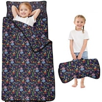 Dark Blue Christmas Nutcracker Pattern Toddler Nap Mats for Kids Preschool,50"x20" Sleeping Mat Bag or Kids,Toddler Sleeping Bag,Toddler Nap Mat or Daycare