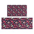 thumbnail image 1 of Dark Blue Christmas Pattern Kitchen Rugs Sets Of 2,Anti Fatigue Kitchen Mat Rugs Non Slip Washable,Decorative Kitchen Floor Mats for Kitchen,Sink,Laundry,17"x30"+17"x47", 1 of 7