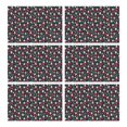thumbnail image 1 of Dark Blue Christmas Santa and Gnome Pattern Summer Placemats Table Placemats Set Of 6-Linen Kitchen Washable Placemats Table Mats 11.8"x17.7" Non-Slip Heat Resistant, 1 of 5