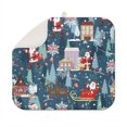 thumbnail image 1 of Dark Blue Christmas Santa Pattern Dish Drying Mat for Kitchen 1 Pack, Ultra Absorbent Microfiber Dishes Drainer Mats,16x18in(41x46cm), 1 of 6