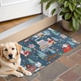 thumbnail image 1 of Dark Blue Christmas Santa Pattern Door Rugs,Washable Non Slip Door Mats Indoor,Decorative Door Mats,Entry Mat Indoor for Entrance,Bedroom,Kitchen,Bathroom,16"x24", 1 of 6