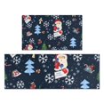 thumbnail image 1 of Dark Blue Christmas Santa Pattern Kitchen Rugs Sets Of 2,Anti Fatigue Kitchen Mat Rugs Non Slip Washable,Decorative Kitchen Floor Mats for Kitchen,Sink,Laundry,17"x30"+17"x47", 1 of 7