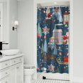 thumbnail image 1 of Dark Blue Christmas Santa Pattern Shower Curtain 36"x72" ,Bathroom Decorative Shower Curtains Set with 12 Hooks,Modern Waterproof Washable Shower Curtain, 1 of 6