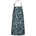 thumbnail image 1 of Dark Blue Christmas Snowflake Pattern Apron-Garden Aprons for Women with Pockets-Cotton Linen Waterproof Kitchen Cooking Gardening Aprons Adjustable for Kitchen,Cooking,BBQ and Salon 33"x27", 1 of 7