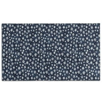 Dark Blue Christmas Snowflake Pattern Door Rugs,Washable Non Slip Door Mats Indoor,Decorative Door Mats,Entry Mat Indoor for Entrance,Bedroom,Kitchen,Bathroom,17"x30"