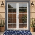 thumbnail image 1 of Dark Blue Christmas Snowflake Pattern Door Rugs,Washable Non Slip Door Mats Indoor,Decorative Door Mats,Entry Mat Indoor for Entrance,Bedroom,Kitchen,Bathroom,16"x47", 1 of 6