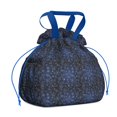 thumbnail image 1 of Dark Blue Christmas Snowflake Pattern Drawstring Lunch Bag Women - Drawstring Lunch Bag Insulated for Work Office - Stain-Resistant Large Lunchbags for Women with Multi-Pockets, 1 of 6
