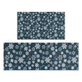 thumbnail image 1 of Dark Blue Christmas Snowflake Pattern Kitchen Rugs Sets Of 2,Anti Fatigue Kitchen Mat Rugs Non Slip Washable,Decorative Kitchen Floor Mats for Kitchen,Sink,Laundry,17"x30"+17"x47", 1 of 7