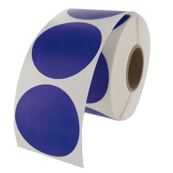 Dark Blue Circle Stickers and Labels - 1.5"