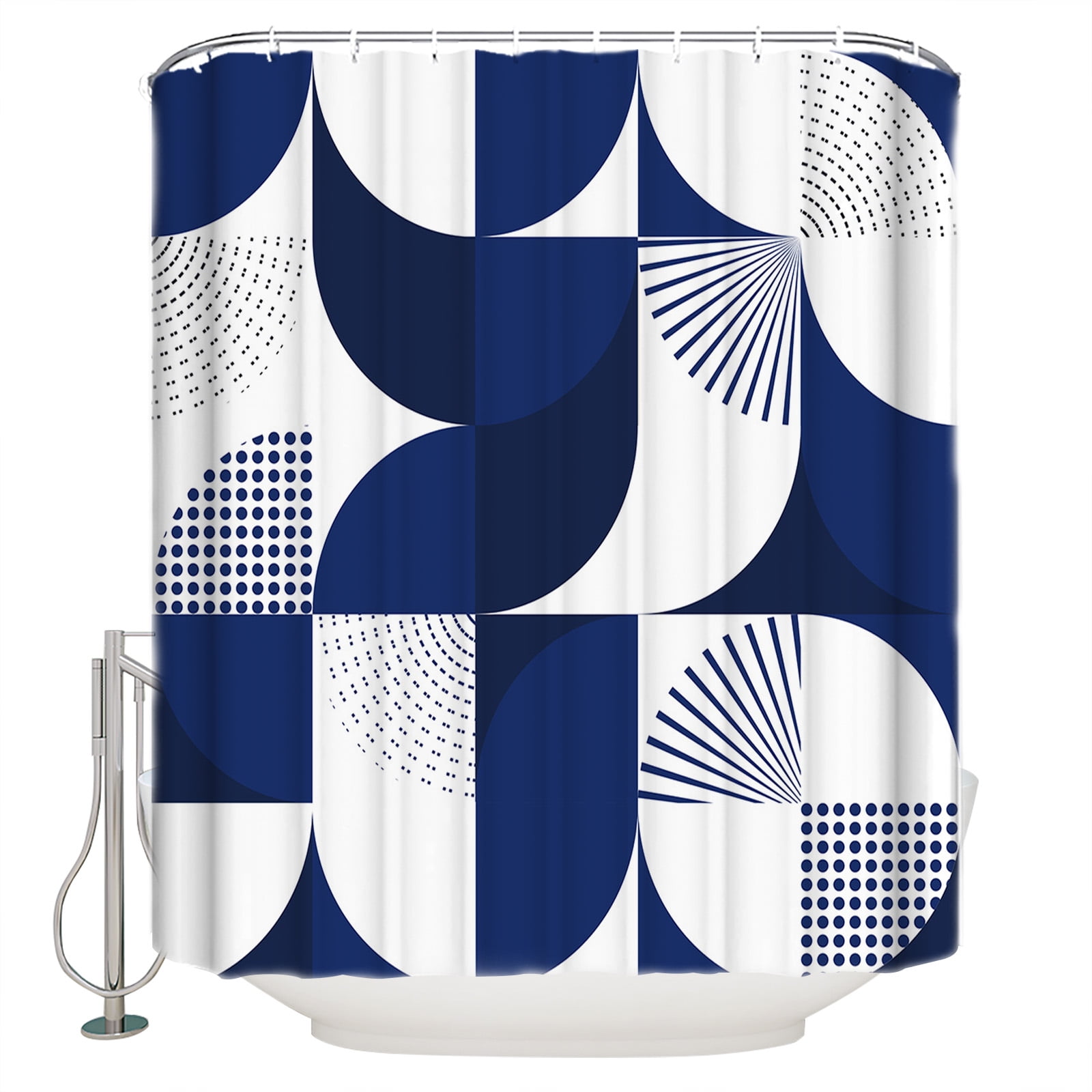 Dark Blue Shower Curtainnull
