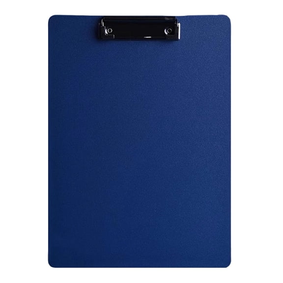 Dark Blue Clipboard Folder Hard Writing Board Document Clip Holder for Students Office Exam Single Pack School Supply