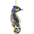 thumbnail image 1 of Dark Blue Cloisonne Articulated Seahorse Ornament, 1 of 1