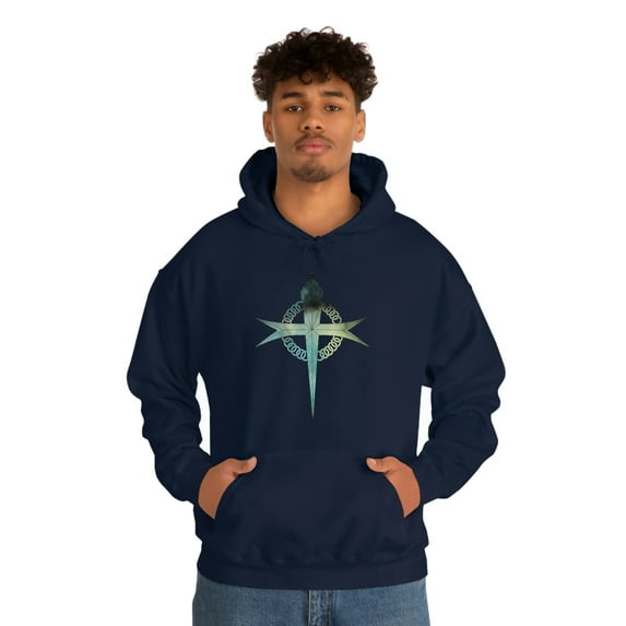 Dark Blue Cross Hoodie