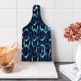 thumbnail image 1 of Dark Blue Cutting Board, Curvy Shaped Entangled Complex Industrial Modern Mesh Machinery Concept, Tempered Glass Cutting and Serving Board, Wine Bottle Shape, Blue Dark Blue White, by Ambesonne, 1 of 1