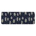 thumbnail image 1 of Dark Blue Daisy Flower Pattern Kitchen Rug Mat,Kitchen Runner Rugs Non Skid Washable,Decorative Kitchen Floor Mats for Kitchen,Sink,Laundry,17"x47.2", 1 of 7