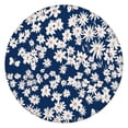 thumbnail image 1 of Dark Blue Daisy Flower Pattern Round Fitted Tablecloth with Elastic Edge,Dining Table Cover Waterproof,Outdoor Round Tablecloth for Camping,Dining,Indoor and Outdoor, 1 of 7