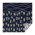 thumbnail image 1 of Dark Blue Daisy Flower Pattern Square Tablecloth,Waterproof Square Table Cover,Wipeable Spillproof Washable Table Cover for Home Kitchen Party Decor 42"X42"(107x107cm), 1 of 6