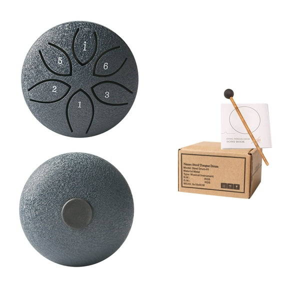 Dark Blue Dark Blue 6 Tone Mini Steel Tongue Drum 3 Inch For Outdoor Garden Musical Instrument C Key Handpan