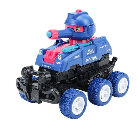 Dark Blue Dark Blue Collision Deformation Car Toy For Boys Inertial Launching Tank Vehicle Transforming Toy With Six Wheels