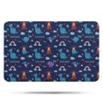 thumbnail image 1 of Dark Blue Dinosaur Volcano Pattern Bathroom Rugs Mat,Non Slip Microfiber Bathroom Rug,Rubber Backing,Soft Bathroom Mats for Bathroom Floor,Tub and Shower,17x27in(43x68cm), 1 of 5