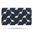 thumbnail image 1 of Dark Blue Dinosaurs Silhouette Pattern Bathroom Rugs Mat,Non Slip Microfiber Bathroom Rug,Rubber Backing,Soft Bathroom Mats for Bathroom Floor,Tub and Shower,17x30in(43x75cm), 1 of 5