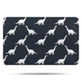 thumbnail image 1 of Dark Blue Dinosaurs Silhouette Pattern Bathroom Rugs Mat,Non Slip Microfiber Bathroom Rug,Rubber Backing,Soft Bathroom Mats for Bathroom Floor,Tub and Shower,17x27in(43x68cm), 1 of 5