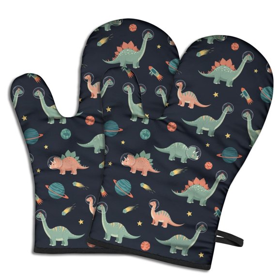 Dark Blue Dinosaurs Space Pattern Shower Curtain OneSize ,Bathroom Decorative Shower Curtains Set with 12 Hooks,Modern Waterproof Washable Shower Curtain