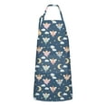 thumbnail image 1 of Dark Blue Fairy Moon Princess Pattern Apron-Garden Aprons for Women with Pockets-Cotton Linen Waterproof Kitchen Cooking Gardening Aprons Adjustable for Kitchen,Cooking,BBQ and Salon 33x27 Inch, 1 of 7