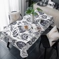 thumbnail image 1 of Dark Blue Farmhouse Table Cloth Waterproof Tablecloths, Floral Floral Plant Leaf Vintage Tablecloth Dining Table Cover for Kitchen Party Tabletop Outdoor, Rectangle Tablecloth 54x108 Inch, 1 of 9
