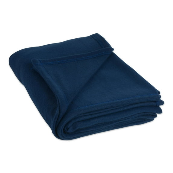 Dark Blue Fleece Blanket King, 108x90-inches