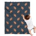 thumbnail image 1 of Dark Blue Football Repeat Pattern Blanket,Comfortable Soft Lamb Wool Throw Blanket,All Season,Warm Lightweight Blankets for Sofa Bed Couch Living Room Chair,30"x40", 1 of 4