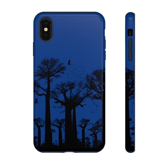 Dark Blue Forest Tree Impact Resistant iPhone 15 Case-iPhone-iPhone Case