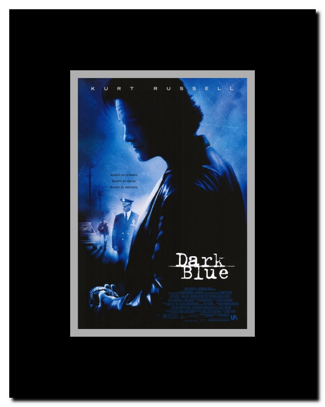 Dark Blue Framed Movie Poster