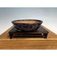 Dark Blue Glazed Shohin Size Tokoname Bonsai Tree Pot Hattori 5 1/8 By