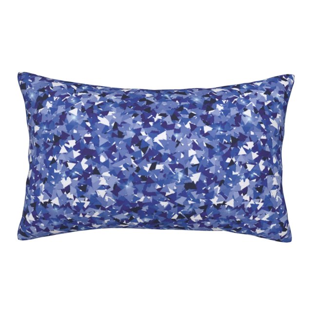 Dark Blue Glitter Patterns Queen Pillow Cases Microfiber Pillowcases 20x30 inches, Breathable
