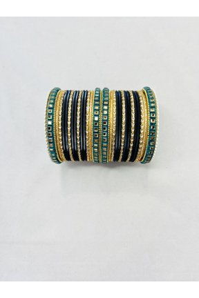 Dark Blue & Gold Color Bangles