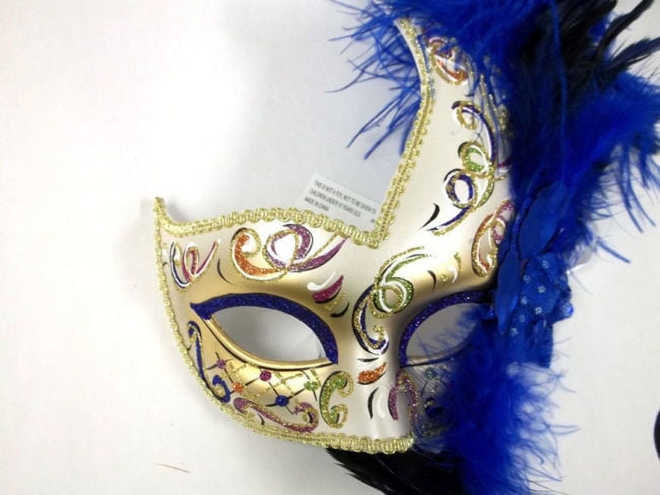 Feathered Mardi Gras Mask 14K Gold Charm