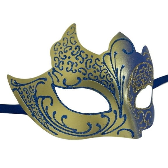 Dark Blue Gold Venetian Mask Masquerade Mardi Gras