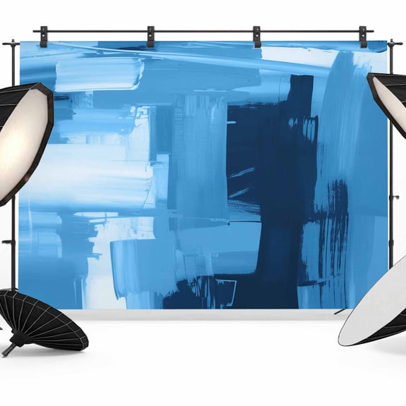 Dark Blue Graffiti Photography Backdrop 7x5FT, Abstract Ombre Distressed Painting Texture Photo Backdrops, Background for Photography Studio Photo Studio Background, Back Drop for Photoshoot