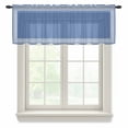 thumbnail image 1 of Dark Blue Greek Key Valance Curtains for Kitchen/Living Room/Bathroom/Bedroom Window,Rod Pocket Small Topper Half Short Window Curtains Sheer Scarf,Geometric Greece Ancient Farmhouse Geo 54"x18", 1 of 8