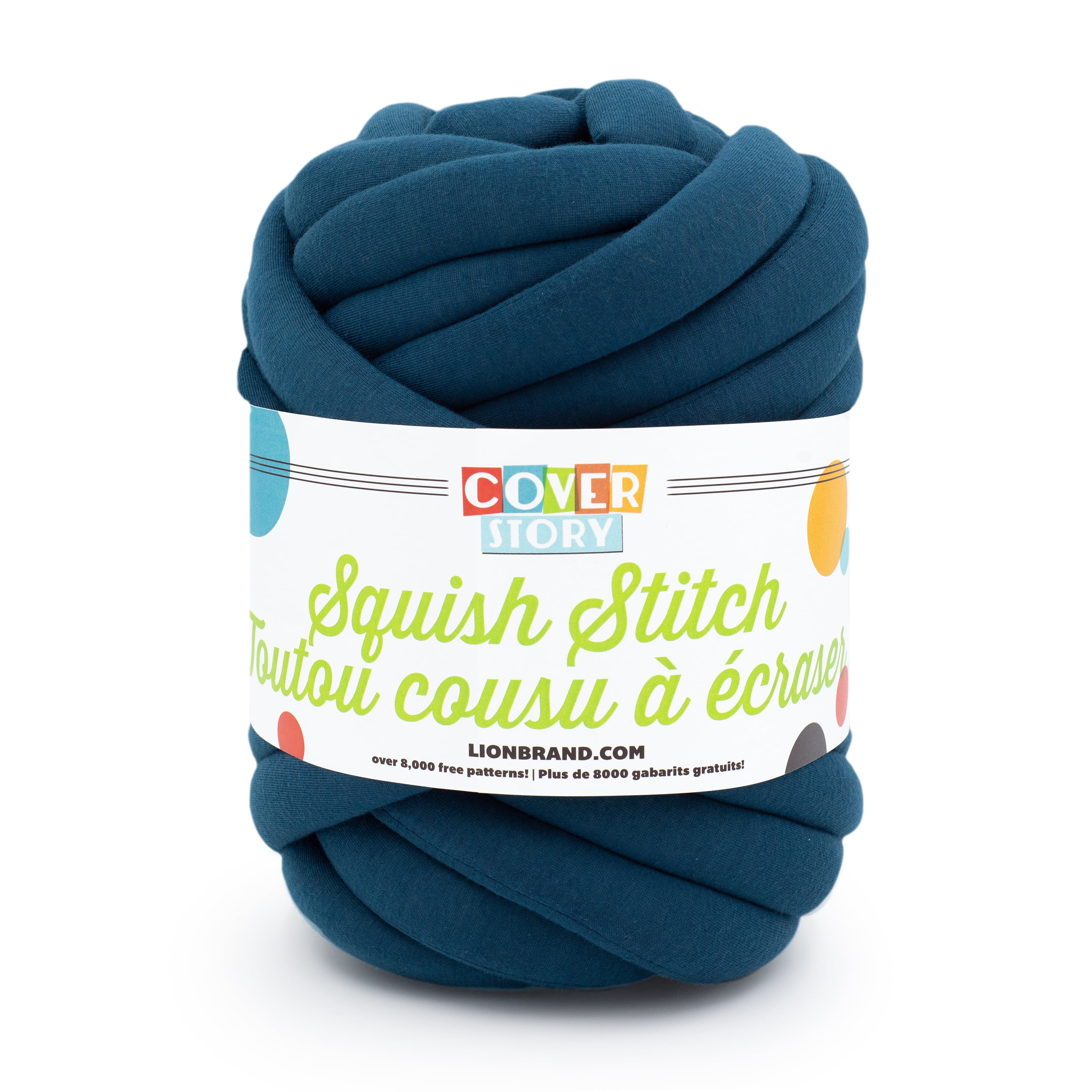 Lion Brand Yarn Cover Story Squish Stitch Mallard Jumbo Polyester Yarn 1 Skein