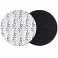 thumbnail image 1 of Dark Blue Grey Botanical Coasters Set of 2, Absorbent Coasters for Drinks, Spring Floral Summer Farmhouse Coaster for Desk Coffee Table Protection, Home Decor House Warming Gifts 4", 1 of 8
