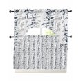 thumbnail image 1 of Dark Blue Grey Botanical Swag Curtains for Living Room/Bedroom Windows, Spring Floral Summer Farmhouse Kitchen Curtains and Valances Set 36 Inch Length, Light Filtering Swags Valance Curtain Panels, 1 of 5